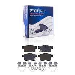 Front Rear Drilled Slotted Rotors Brake Pads Wheel Bearings Kit for Honda Accord