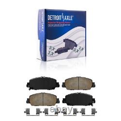 Front Rear Drilled Slotted Rotors Brake Pads Wheel Bearings Kit for Honda Accord