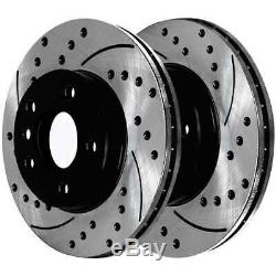 Front Rear Drilled Slotted Rotors Ceramic Pads for 2001-2005 BMW 325i 1999 328i