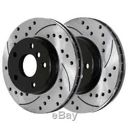 Front Rear Drilled Slotted Rotors Metallic Pads for 1999 BMW 328i 2001-2005 325i