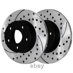Front & Rear Drilled Slotted Rotors & Pads for Pontiac G6 2004-2012 Chevy Malibu