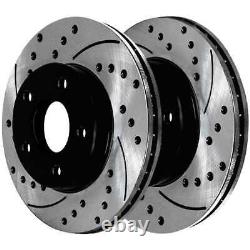 Front Rear Drilled Slotted Rotors and Ceramic Pads for 1998-2002 Camaro Firebird