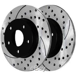 Front Rear Drilled Slotted Rotors and Ceramic Pads for 1999-2004 Ford Mustang