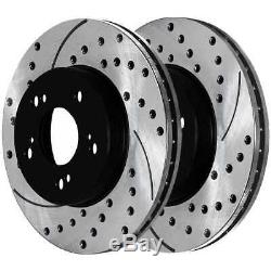 Front Rear Drilled Slotted Rotors and Ceramic Pads for 2006 2007 2008 Acura TL