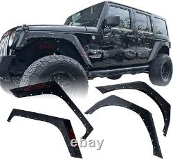 Front Rear Fenders Flare Wheel Mud Guard Kit 4PCS Fits 07-17 Jeep WranglerJK/JKU