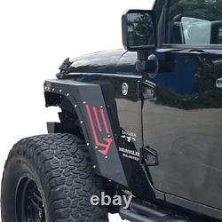 Front Rear Fenders Flare Wheel Mud Guard Kit 4PCS Fits 07-17 Jeep WranglerJK/JKU