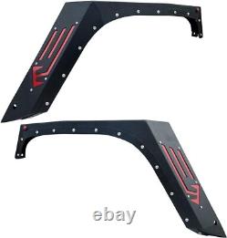 Front Rear Fenders Flare Wheel Mud Guard Kit 4PCS Fits 07-17 Jeep WranglerJK/JKU