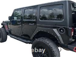 Front Rear Fenders Flare Wheel Mud Guard Kit 4PCS Fits 07-17 Jeep WranglerJK/JKU