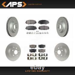 Front & Rear G-Coated Rotors & Ceramic Pads Kit for Toyota RAV4 296mm Front Disc