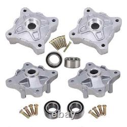 Front Rear Left Right Wheel Hubs WithStuds & Bearing for Polaris RZR 800 EFI 08-14