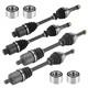 Front Rear Left and Right CV Axle shaft & Wheel Bearing Set for Polaris Sport