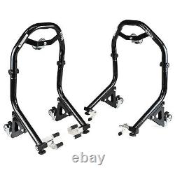 Front+Rear Lift Stand with Dolly Wheels For 2000-2006 Honda RC51 RVT1000R