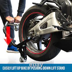 Front+Rear Lift Stand with Dolly Wheels For 2006-2016 Triumph Daytona 675