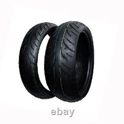 Front + Rear Motorcycle Tires Set 190/50-17 & 120/70-17 190 50 17 and 120 70 17