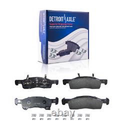 Front Rear Rotor & Brake Pad Wheel Hub with24pc Lugnut for 2003-06 Ford Expedition