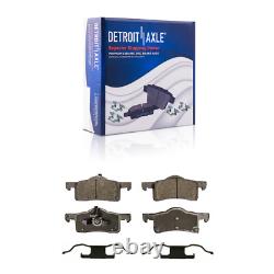 Front Rear Rotor & Brake Pad Wheel Hub with24pc Lugnut for 2003-06 Ford Expedition