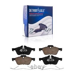 Front & Rear Rotor Ceramic Brake Pad Wheel Bearing Hub for 2002-2005 Mini Cooper