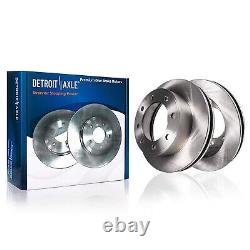 Front & Rear Rotors Brake Pads + Wheel Bearings Hub for 2014-2018 Ram 2500 3500