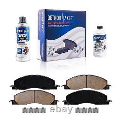 Front & Rear Rotors Brake Pads + Wheel Bearings Hub for 2014-2018 Ram 2500 3500