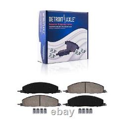 Front & Rear Rotors Brake Pads + Wheel Bearings Hub for 2014-2018 Ram 2500 3500