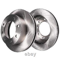Front & Rear Rotors Brake Pads + Wheel Bearings Hub for 2014-2018 Ram 2500 3500