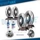 Front Rear Rotors Brake Pads Wheel Hub Bearings for 2015-2019 Volkswagen Passat