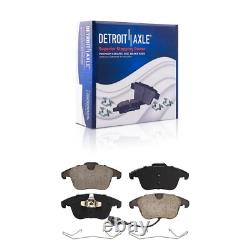 Front Rear Rotors Brake Pads Wheel Hub Bearings for 2015-2019 Volkswagen Passat