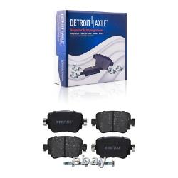 Front Rear Rotors Brake Pads Wheel Hub Bearings for 2015-2019 Volkswagen Passat