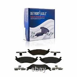 Front & Rear Rotors Brake Pads with20pc Wheel Lugnuts for 2006-2009 Dodge Ram 1500