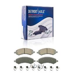 Front & Rear Rotors Brake Pads with20pc Wheel Lugnuts for 2006-2009 Dodge Ram 1500