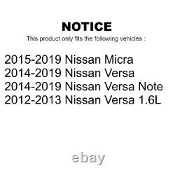 Front Rear Rotors & Ceramic Brake Pads Kit for 2012-2019 Nissan Versa