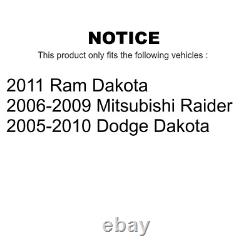 Front Rear Rotors & Semi Metallic Brake Pad Kit for 2005-2010 Dodge Dakota