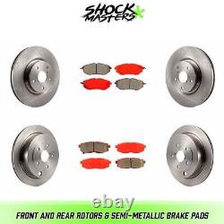 Front & Rear Rotors & Semi-Metallic Brake Pads for 2008-2014 Subaru Tribeca