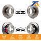 Front Rear Semi-Metallic Pad Brake Rotors Kit For Ram 3500 With Dual Wheels