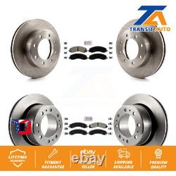 Front Rear Semi-Metallic Pad Brake Rotors Kit For Ram 3500 With Dual Wheels
