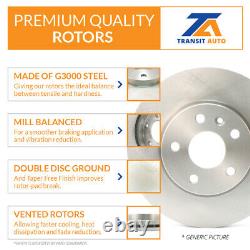 Front Rear Semi-Metallic Pad Brake Rotors Kit For Ram 3500 With Dual Wheels