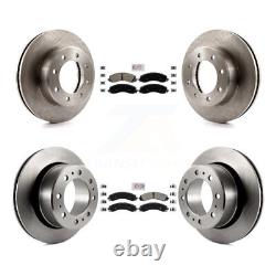 Front Rear Semi-Metallic Pad Brake Rotors Kit For Ram 3500 With Dual Wheels