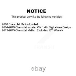 Front Rear Strut & Spring Kit For 2013-2015 Chevrolet Malibu Excludes 16 Wheels