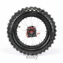 Front Rear Tire Wheel Rim 60/100-14+80/100-12 for 15mm Axle Dirt Pitpro Bike SSR