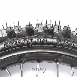 Front+Rear Tire Wheel Rim Tyre 60/100-14 &80/100-12 for Apollo CRF SSR Taotao US