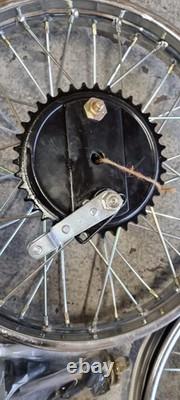 Front Rear Vintage Half Width Hub Wheel Rim Aseembly Royal Enfield Bsa 19 Front Rear Vintage Half Width Hub Wheel Rim Aseembly Royal Enfield Bsa 19