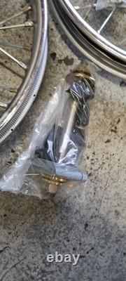 Front Rear Vintage Half Width Hub Wheel Rim Aseembly Royal Enfield Bsa 19 Front Rear Vintage Half Width Hub Wheel Rim Aseembly Royal Enfield Bsa 19