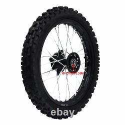 Front Rear Wheel 60/100-14 80/100-12 Tire Rim Set for Many Dirt Bike/Monkey Bike