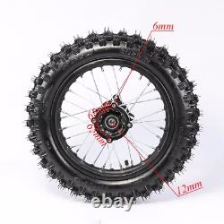 Front Rear Wheel 60/100-14 Tire Rim 80/100-12 for Dirt Bike Apollo TTR 110CC CRF