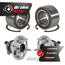 Front Rear Wheel Bearing And Hub Assembly Kit For 2018-2022 Kia Rio