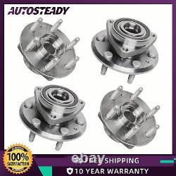 Front Rear Wheel Bearing Hub 4PC for 2007-2016 Buick Traverse Enclave GMC Acadia