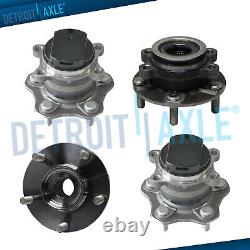 Front + Rear Wheel Bearing & Hub Assembly for 2008-2013 Nissan Rogue 5 Lugs FWD