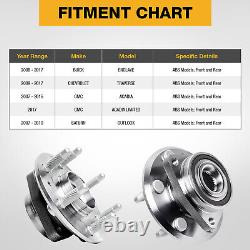 Front Rear Wheel Bearing Hub for Chevy Traverse Enclave GMC Acadia 07-17 6 Lug