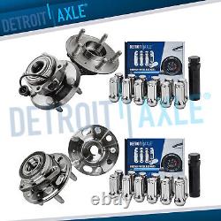 Front Rear Wheel Bearing Hubs 24pc Lug Nuts with Keys for 2010-17 Equinox Terrain