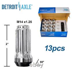 Front Rear Wheel Bearing Hubs 24pc Lug Nuts with Keys for 2010-17 Equinox Terrain
